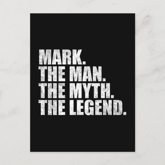 Mark naam, Mark De Man De Mythe De Legende Briefkaart (Voorkant)