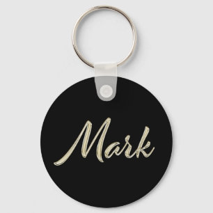 Mark Name whitegold Button Schlüsselanhänger Sleutelhanger