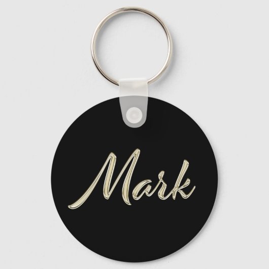 Mark Name whitegold Button Schlüsselanhänger Sleutelhanger (Voorkant)