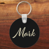Mark Name whitegold Button Schlüsselanhänger Sleutelhanger (Voorkant)