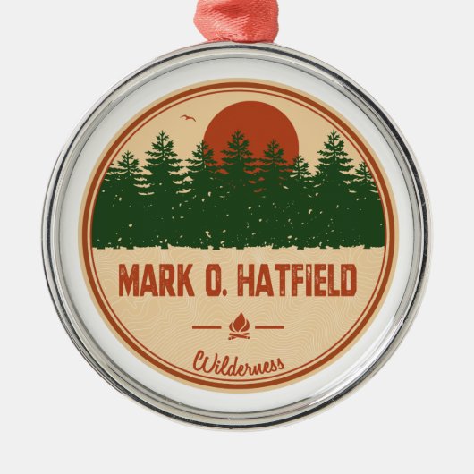 Mark O. Hatfield Wilderness Metalen Ornament (Voorkant)