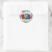 Mark Of The Studio – Levendige Graffiti Kunst Klas Ronde Sticker (Tas)