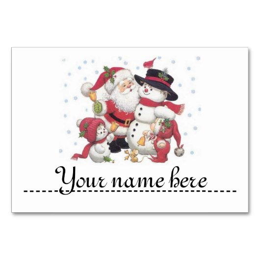 Mark-place voor de tafel van Kerstmis - Kaart (Voorkant)