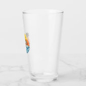 Mark Retro Sunset Naam Ontwerp Glas (Links)