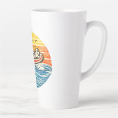 Mark Retro Sunset Naam Ontwerp Latte Mok (Rechts)