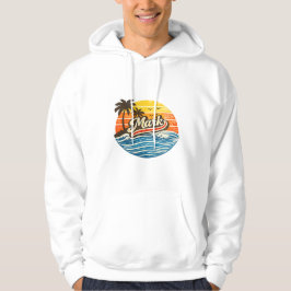 Mark Retro Zonsondergang Naam Ontwerp Hoodie