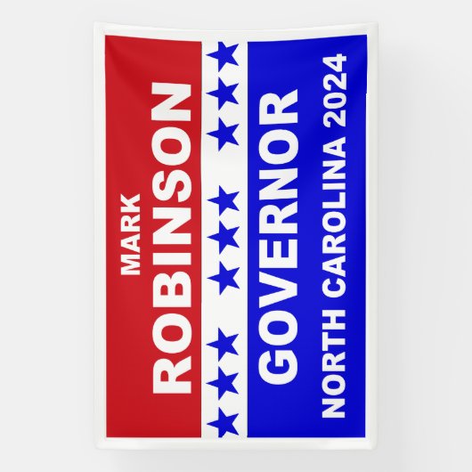 Mark Robinson Gouverneur North Carolina 2024 Spandoek (Verticaal)