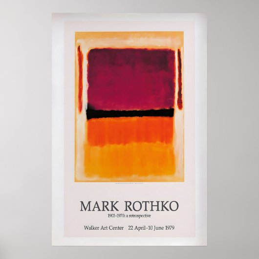 Mark Rothko 1979 Expositie Poster Vintage (Voorkant)