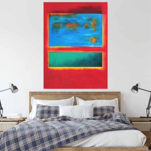 Mark Rothko art Canvas Afdruk (Insitu (Slaapkamer))