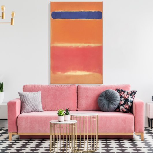 Mark Rothko - Blauw over Rood - 1953 Canvas Afdruk (Insitu (Woonkamer))