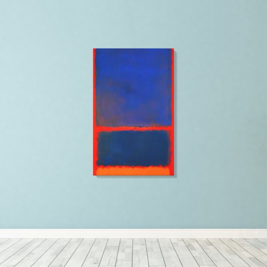 Mark Rothko - Blauw, Sinaasappel, Rood - 1961 Canvas Afdruk (Insitu (Houten vloer))