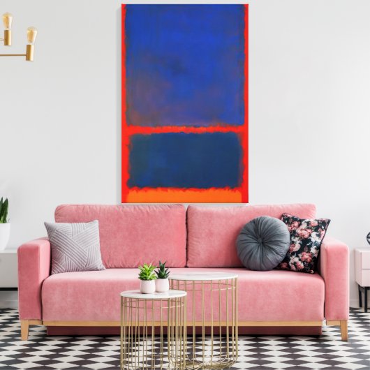 Mark Rothko - Blauw, Sinaasappel, Rood - 1961 Canvas Afdruk (Insitu (Woonkamer))