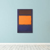 Mark Rothko - Bruin, Sinaasappel, Blauw op Maroon Canvas Afdruk (Insitu (Houten vloer))
