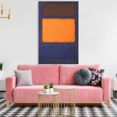 Mark Rothko - Bruin, Sinaasappel, Blauw op Maroon Canvas Afdruk (Insitu (Woonkamer))