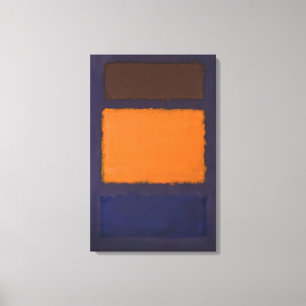 Mark Rothko - Bruin, Sinaasappel, Blauw op Maroon  Canvas Afdruk