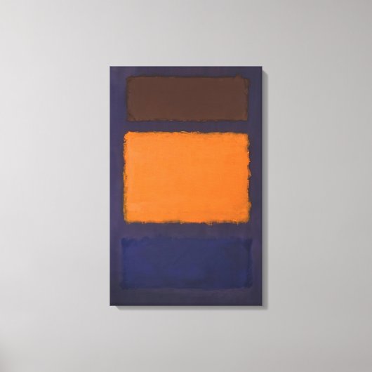 Mark Rothko - Bruin, Sinaasappel, Blauw op Maroon Canvas Afdruk (Voorkant)