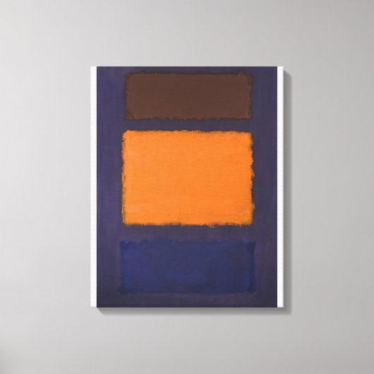 Mark Rothko - Bruin, Sinaasappel, Blauw op Maroon Canvas Afdruk (Voorkant)