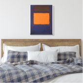 Mark Rothko - Bruin, Sinaasappel, Blauw op Maroon Canvas Afdruk (Insitu (Slaapkamer))