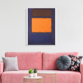 Mark Rothko - Bruin, Sinaasappel, Blauw op Maroon Canvas Afdruk (Insitu (Woonkamer))