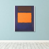 Mark Rothko - Bruin, Sinaasappel, Blauw op Maroon Canvas Afdruk (Insitu (Houten vloer))