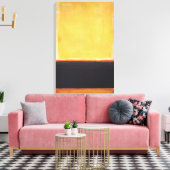 Mark Rothko - Geel, houtskool, bruin - 1953 Canvas Afdruk (Insitu (Woonkamer))