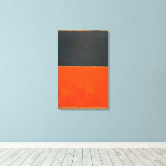 Mark Rothko - Groen en Tangerine op rood - 1956 Canvas Afdruk (Insitu (Houten vloer))