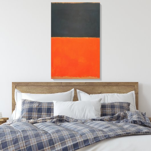 Mark Rothko - Groen en Tangerine op rood - 1956 Canvas Afdruk (Insitu (Slaapkamer))