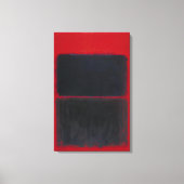 Mark Rothko - Licht rood over zwart - 1957 Canvas Afdruk (Voorkant)