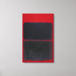 Mark Rothko - Licht rood over zwart - 1957 Canvas Afdruk