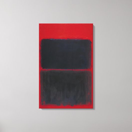 Mark Rothko - Licht rood over zwart - 1957 Canvas Afdruk (Voorkant)
