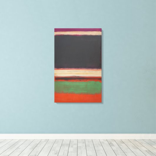 Mark Rothko - No.3No.13 Magenta, Zwart, Groen op O Canvas Afdruk (Insitu (Houten vloer))