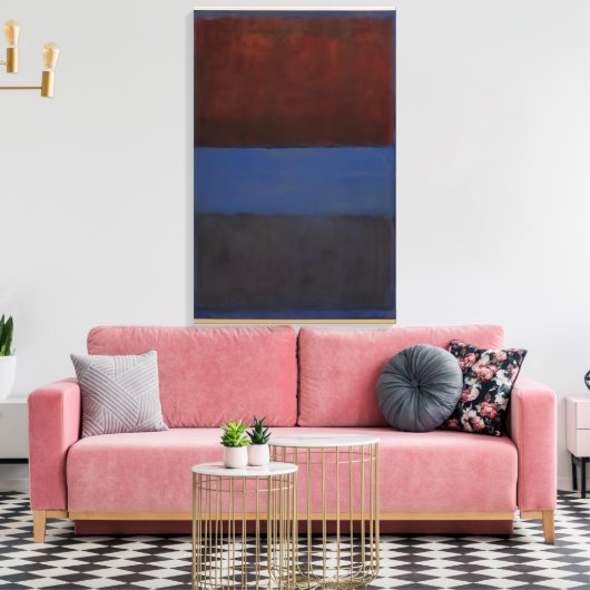 Mark Rothko - No.61 Rust en blauw - 1953 Canvas Afdruk (Insitu (Woonkamer))