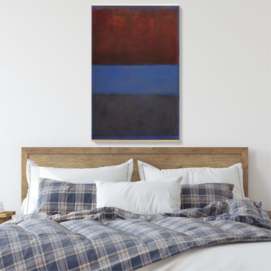 Mark Rothko - No.61 Rust en blauw - 1953 Canvas Afdruk (Insitu (Slaapkamer))