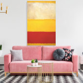 Mark Rothko - Nr. 13 Wit, Rood op Geel Canvas Afdruk (Insitu (Woonkamer))