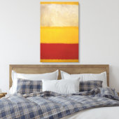 Mark Rothko - Nr. 13 Wit, Rood op Geel Canvas Afdruk (Insitu (Slaapkamer))