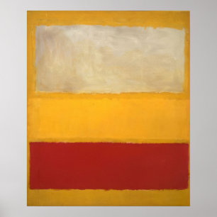 Mark Rothko - Nr. 13 (Wit, Rood op Geel) Poster