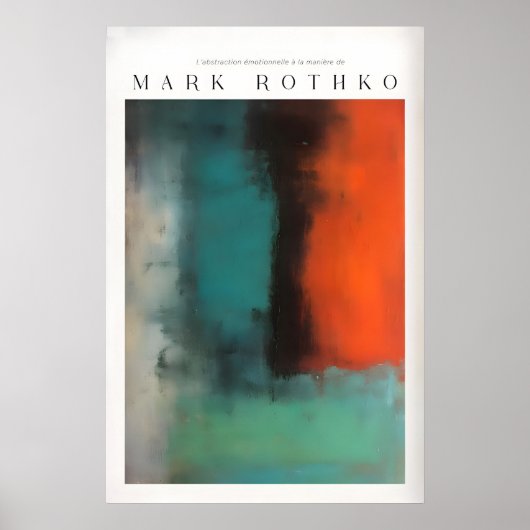 Mark Rothko stijl moderne canvas abstractie Poster (Voorkant)