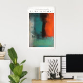 Mark Rothko stijl moderne canvas abstractie Poster (Thuiskantoor)