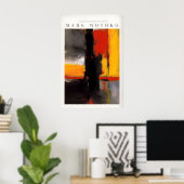 Mark Rothko stijl vette zwarte en gele abstracte Poster (Thuiskantoor)