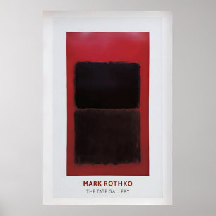 Mark Rothko tentoonstelling poster vintage abstrac