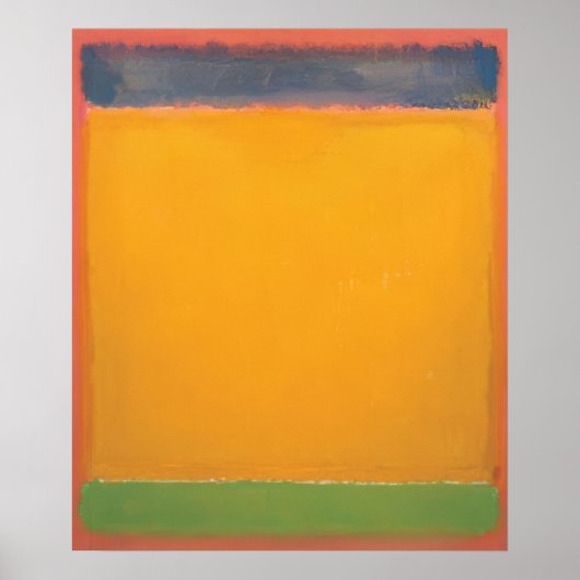 Mark Rothko - United (Blauw, Geel, Groen op Rood) Poster (Voorkant)
