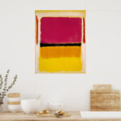 Mark Rothko - Violet, Zwart, Oranje, Geel op Wit Poster (Keuken)
