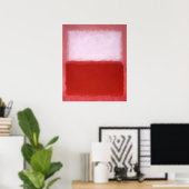 Mark Rothko - Wit over rood - 1957 Poster (Thuiskantoor)