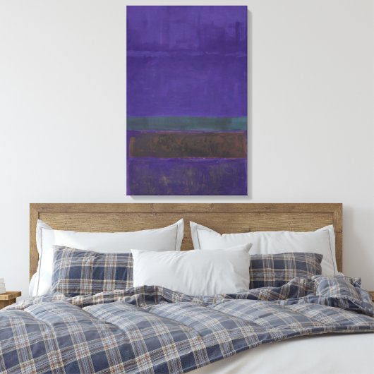 Mark Rothko - Zonder titel [Blauw, groen en bruin] Canvas Afdruk (Insitu (Slaapkamer))