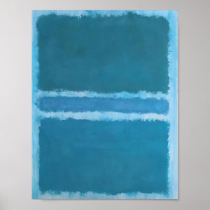 Mark Rothko - Zonder titel (blauw verdeeld door bl Poster