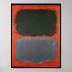 Mark Rothko - Zonder titel (grijs, grijs op rood) Poster