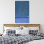 Mark Rothko - Zonder titel Groen op blauw - 1968 Canvas Afdruk (Insitu (Slaapkamer))