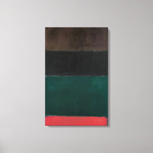 Mark Rothko - Zonder titel rood-bruin, zwart, groe Canvas Afdruk