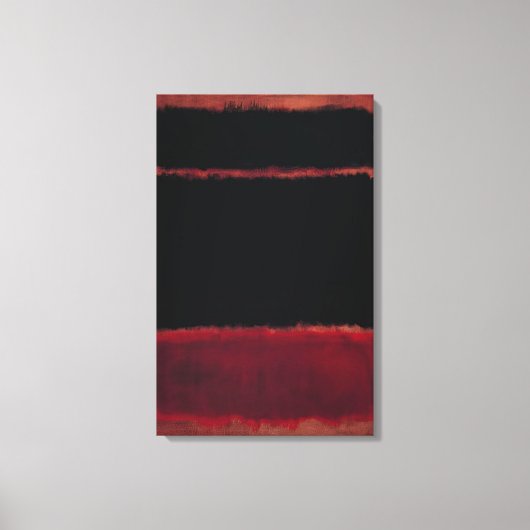 Mark Rothko - Zwart in diep rood - 1957 Canvas Afdruk (Voorkant)