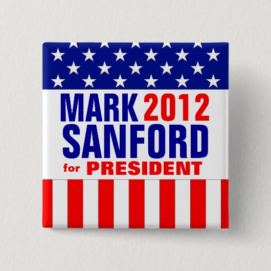 Mark Sanford Vierkante Button 5,1 Cm (Voorkant)